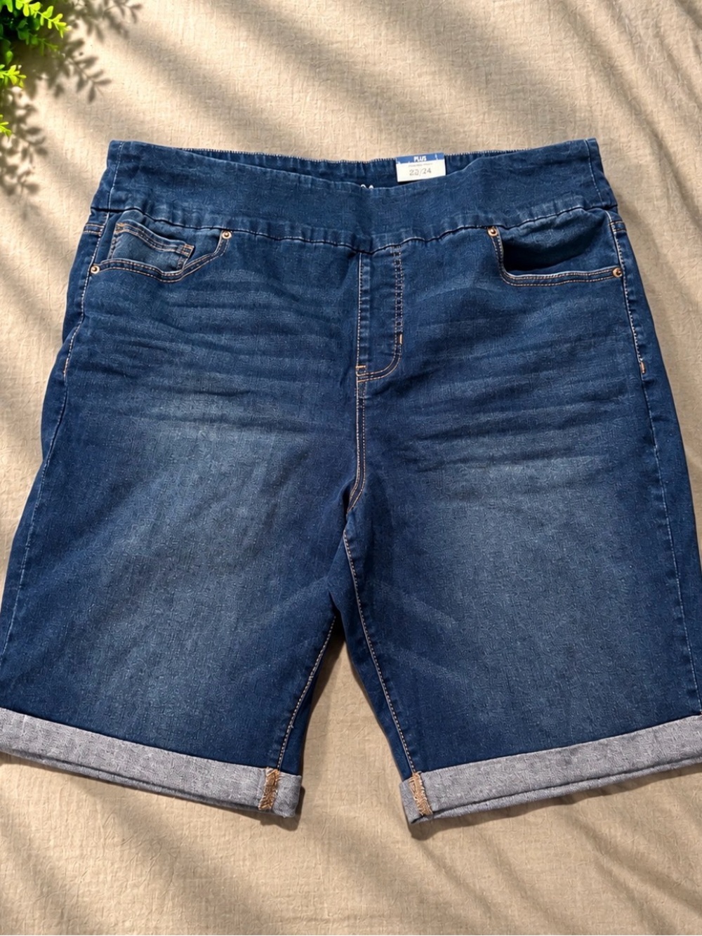Women’s Dark Blue Denim Shorts - Classic Casual
